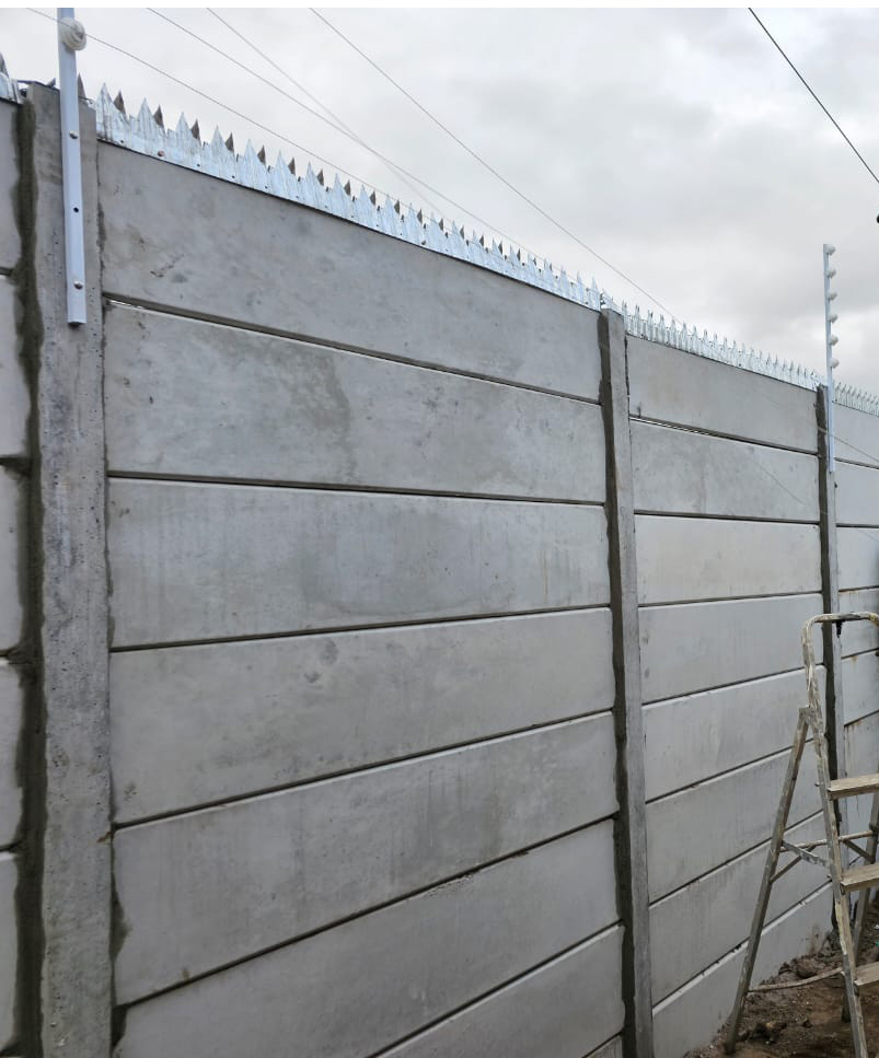 Vibracrete wall installation