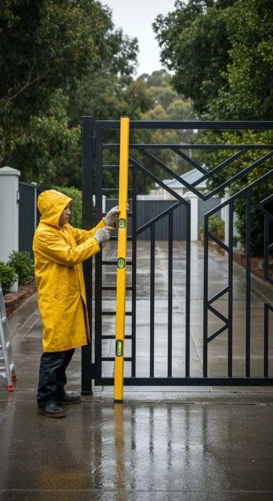 Skilled fencing installer Cape Town working on secure garden fencing.